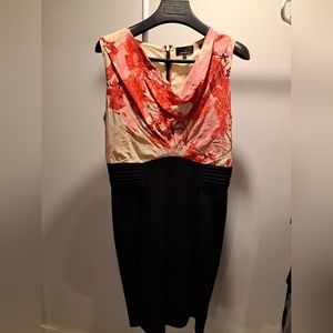 Ted Baker Floral Top Black Skirt Dress Size 4